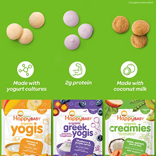 Happy Baby Organic Creamies Freeze-Dried Veggie &Amp; Fruit Snacks W