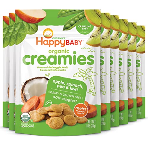 Happy Baby Organic Creamies Freeze-Dried Veggie &Amp; Fruit Snacks W