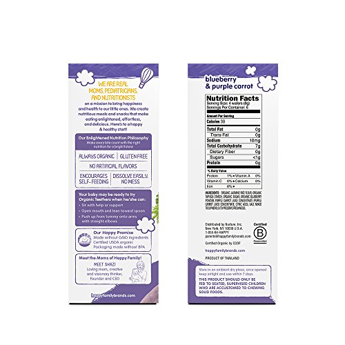 Happy Baby Gentle Teethers Organic Teething Wafers Blueberry Pur