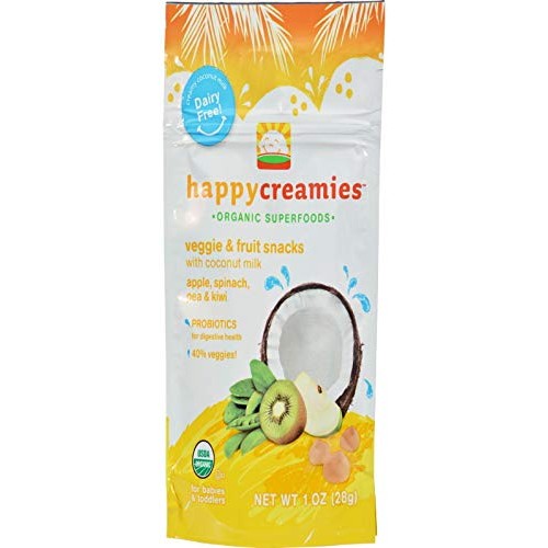 Happy Baby Organic Creamies Freeze-Dried Veggie &Amp; Fruit Snacks W