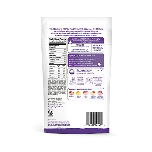 Happy Baby Organic Mixed Berry Yogurt Snacks, 1 Oz