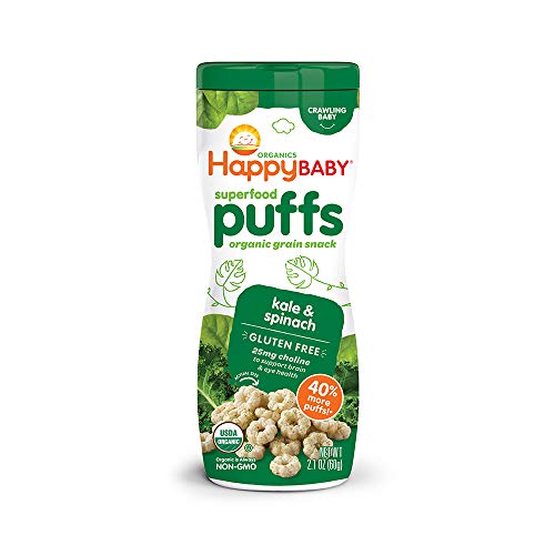 Happy Baby Organic Superfood Puffs Kale &Amp; Spinach, 2.1 Ounce, Pa
