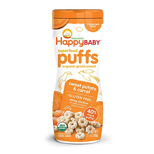 Happy Baby Organic Superfood Puffs Sweet Potato &Amp; Carrot, 2.1 Ou
