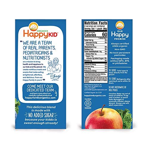 Happy Squeeze Organic Superfoods Twist Organic Apple/Kale/Bluebe