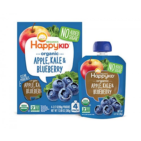 Happy Squeeze Organic Superfoods Twist Organic Apple/Kale/Bluebe...