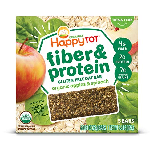 Happy Tot Organic Fiber &Amp; Protein Soft-Baked Oat Bars Organic To
