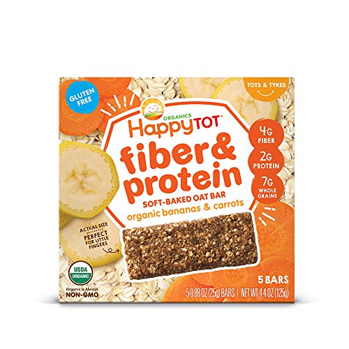 Happy Tot Organic Fiber &Amp; Protein Soft-Baked Oat Bars Organic To