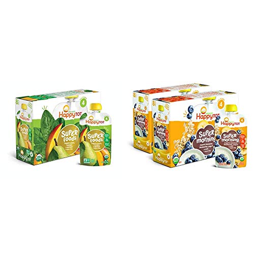 Happy Tot Organic Stage 4 Super Foods, Pears, Mangos And Spinach