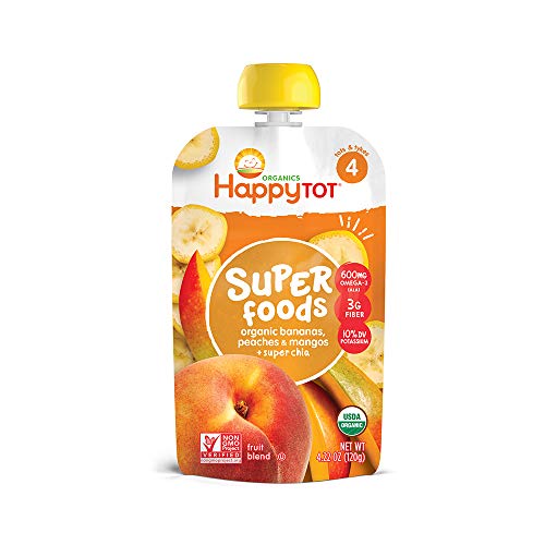 Happy Tot Organic Super Foods Bananas Peaches &Amp; Mangos + Super C