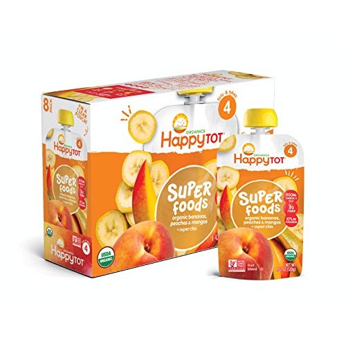 Happy Tot Organic Super Foods Bananas Peaches &Amp; Mangos + Super C