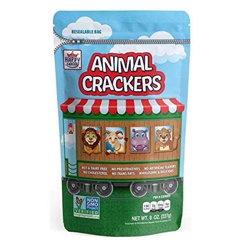 Happy Snacks Animal Crackers, Circus Resealable Bag, 8 Ounce