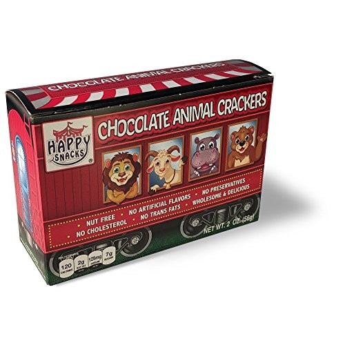 Happy Snacks Natural, Wholesome Animal Crackers, Chocolate, 2 Ou