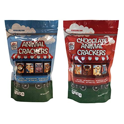 Happy Snacks Natural, Wholesome Animal Crackers, Variety Pack, 8