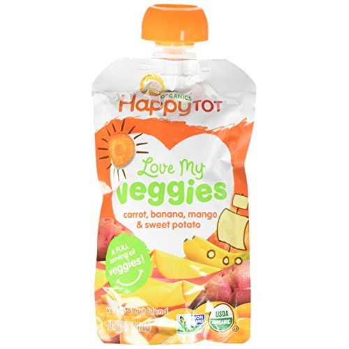 Happy Tot Love My Veggies Organic Carrot Banana Mango And Sweet