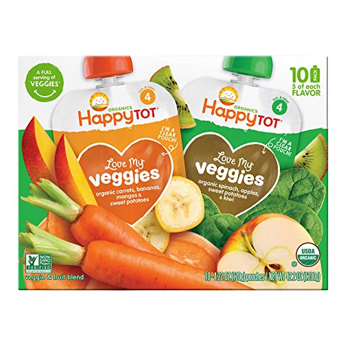 Happy Family Love My Veggies Pouches Variety Pack, 10 Pk./4.22 Oz.