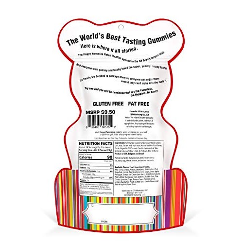 Happy Yummies Worlds Best Tasting Gourmet Gummy Candy 21 Flavor