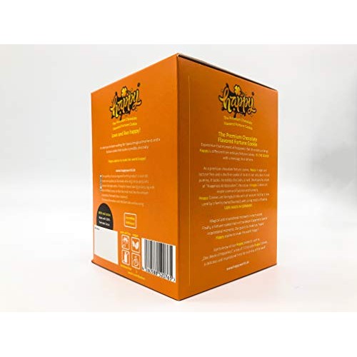 Happy Chocolate Flavored Fortune Cookie - 10 Cookies Per Box - N