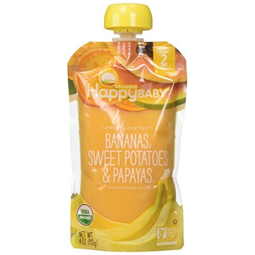 Happy Family Stage 2, Bananas, Sweet Potatoes And Papaya, 4 Ounc