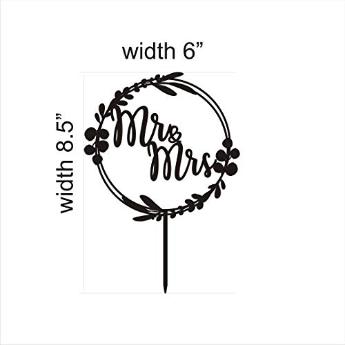 Happyplywood Mr And Mrs Cake Topper Eucalyptus Wreath For Weddin