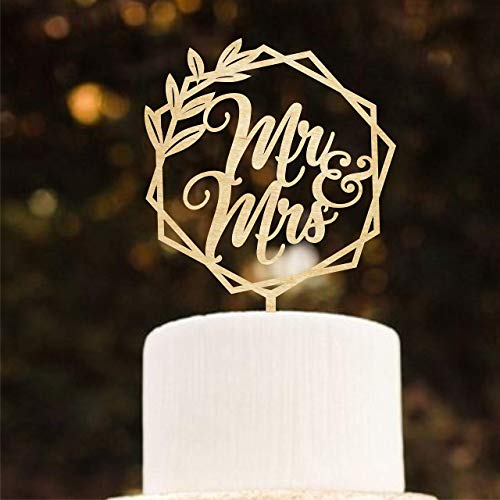 Happyplywood Mr And Mrs Wooden Cake Topper Wreath Cake Toppers F