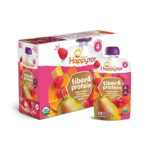 Happy Family Happy Tot Fiber &Amp; Protein - Pear Raspberry Butternu