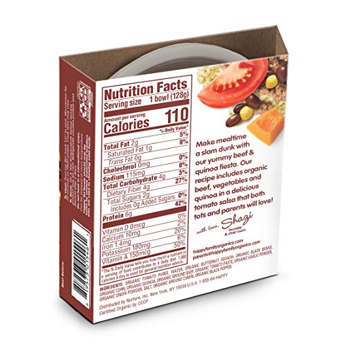 Happy Tot Organic Beef &Amp; Quinoa Fiesta With Vegetable Salsa Meal