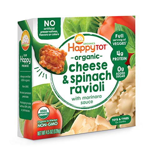 Happy Tot, Love My Veggies Ravioli Meal, 4.5 Ounce Bowl 8 Count