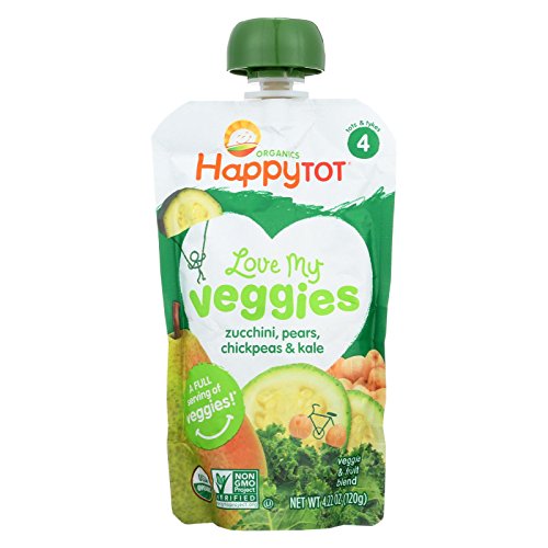 Happy Tot Stage 4 Love My Veggies Zucchini Pears Chickpeas And K
