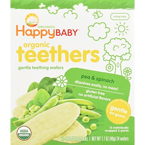 Happy Tots Teethers,Og2,Pea &Amp;Spinac 1.7 Oz Pack Of 6