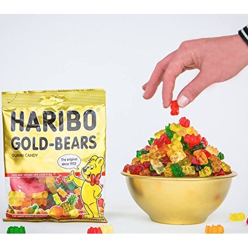 Haribo Gummi Candy, Goldbears, 5 Oz Bags Pack Of 12