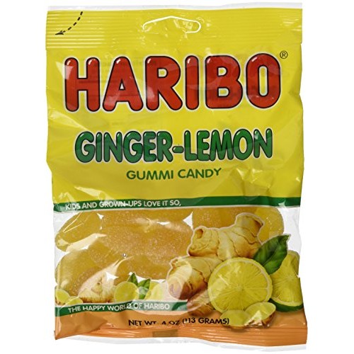 Haribo Ginger-Lemon Gummi Candy 4 Oz Each Pack Of 3