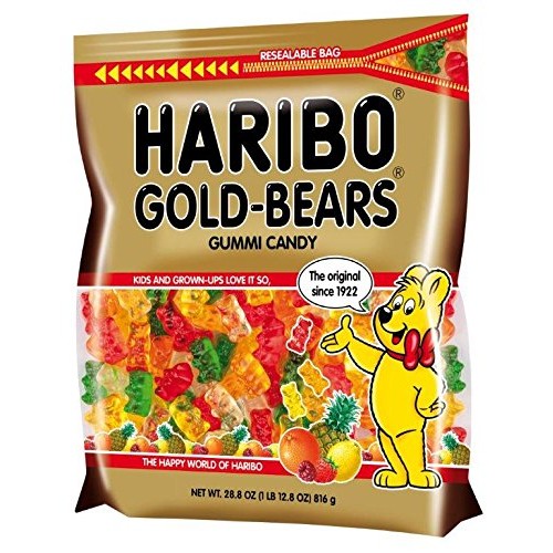 Haribo Goldbears Resealable Gummies Bag, 28.8 Oz