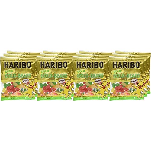 Haribo Gummi Candy, Goldbears Gummi Candy, Sour, 4.5 Oz. Bag Pa