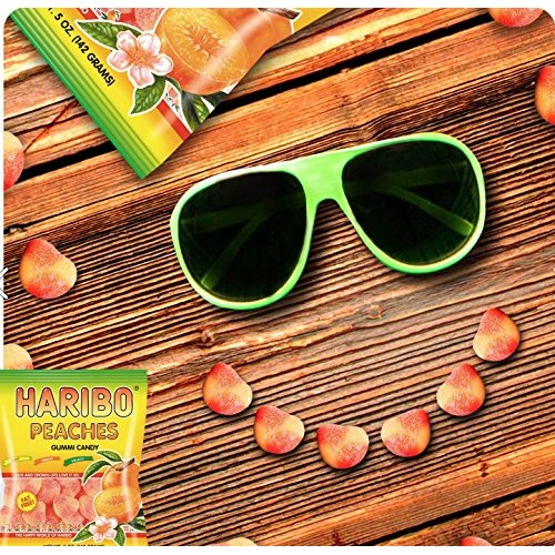 Haribo Gummi Candy, Peaches, 5 Oz. Bag Pack Of 12