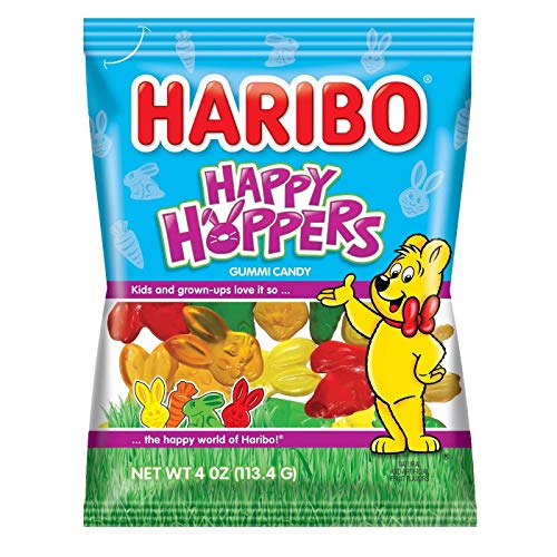 Haribo Happy Hoppers Gummi Easter Candy 4 Oz Bags - Pack Of 4 -