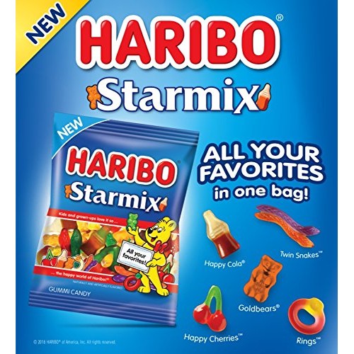 Haribo Starmix Gummi Candy, 4 Oz. Bag Pack Of 12