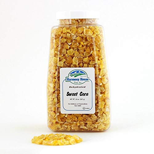 Harmony House Foods Dried Corn, Whole 14 Oz, Quart Size Jar Fo