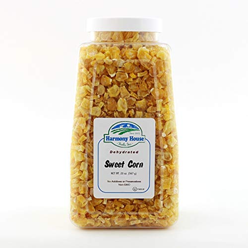 Harmony House Foods Dried Corn, Whole 14 Oz, Quart Size Jar Fo
