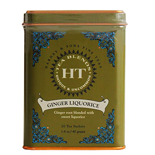 Harney &Amp; Sons Caffeine- Ginger Liquorice Tea -Free Herbal Tin 20