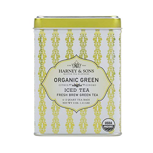 Harney &Amp; Sons Green Iced Tea, Organic Citrus Ginko, 6 Tea Bags