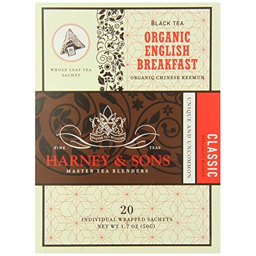 Harney &Amp; Sons Organic English Breakfast Black Tea, Wrapped Sache