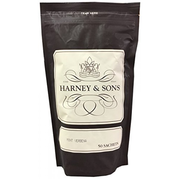 Harney & Sons Fine Teas Mint Verbena Decaf Tea 50 Sachets