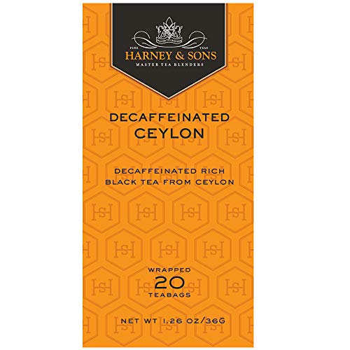 Harney &Amp; Sons Black Tea, Decaffeinated Ceylon, 20 Tea Bags, 1.26