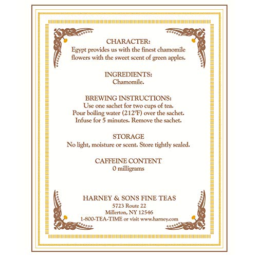 Harney &Amp; Sons Chamomile Herbal Tea, Classic Tin, 20 Sachets, White