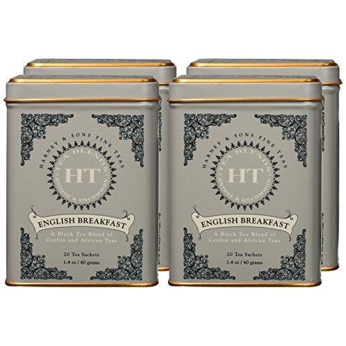 Harney &Amp; Sons English Breakfast, 20 Teabags Per Pack, Pack Of 4