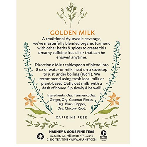 Harney &Amp; Sons Golden Milk Powder Turmeric, Ginger, Coconut &Amp; Spi