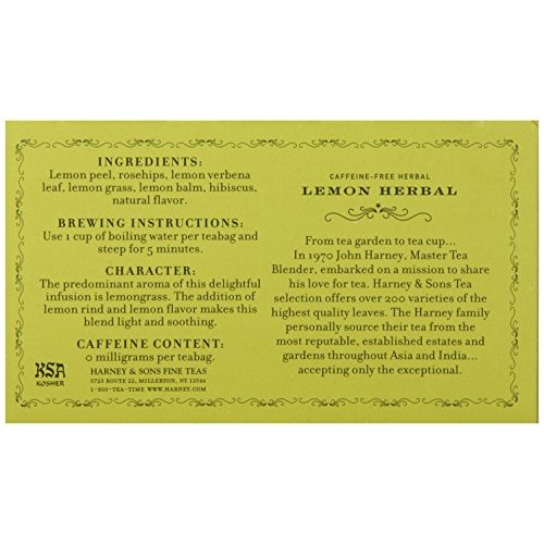 Harney &Amp; Sons Herbal Tea, Lemon, 50 Tea Bags Harney &Amp; Sons Herbal Tea, Lemon, 50 Tea Bags