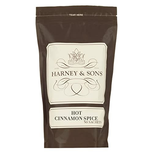 Harney And Sons Hot Cinnamon Spice, Bag Of 50 Sachets, Black Tea