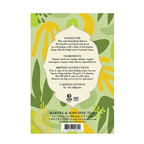 Harney & Sons Organic Green with Citrus & Gingko Fresh Brew Iced...