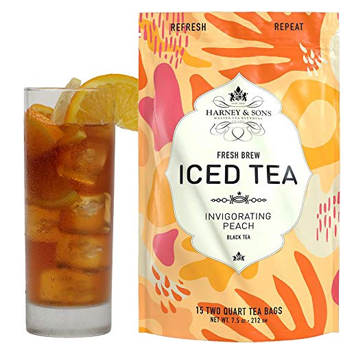Harney & Sons Peach Fresh Brew Iced Tea | 15ct, Brews up to 30 q...